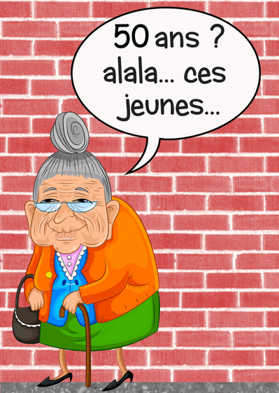 carte de voeux 50 ans anniversaire